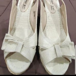 Wedge slingback sandals